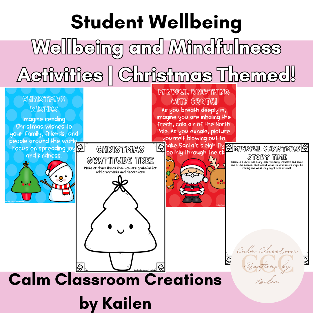 Student Wellbeing | Wellbeing and Mindfulness Activities | Christmas Themed!