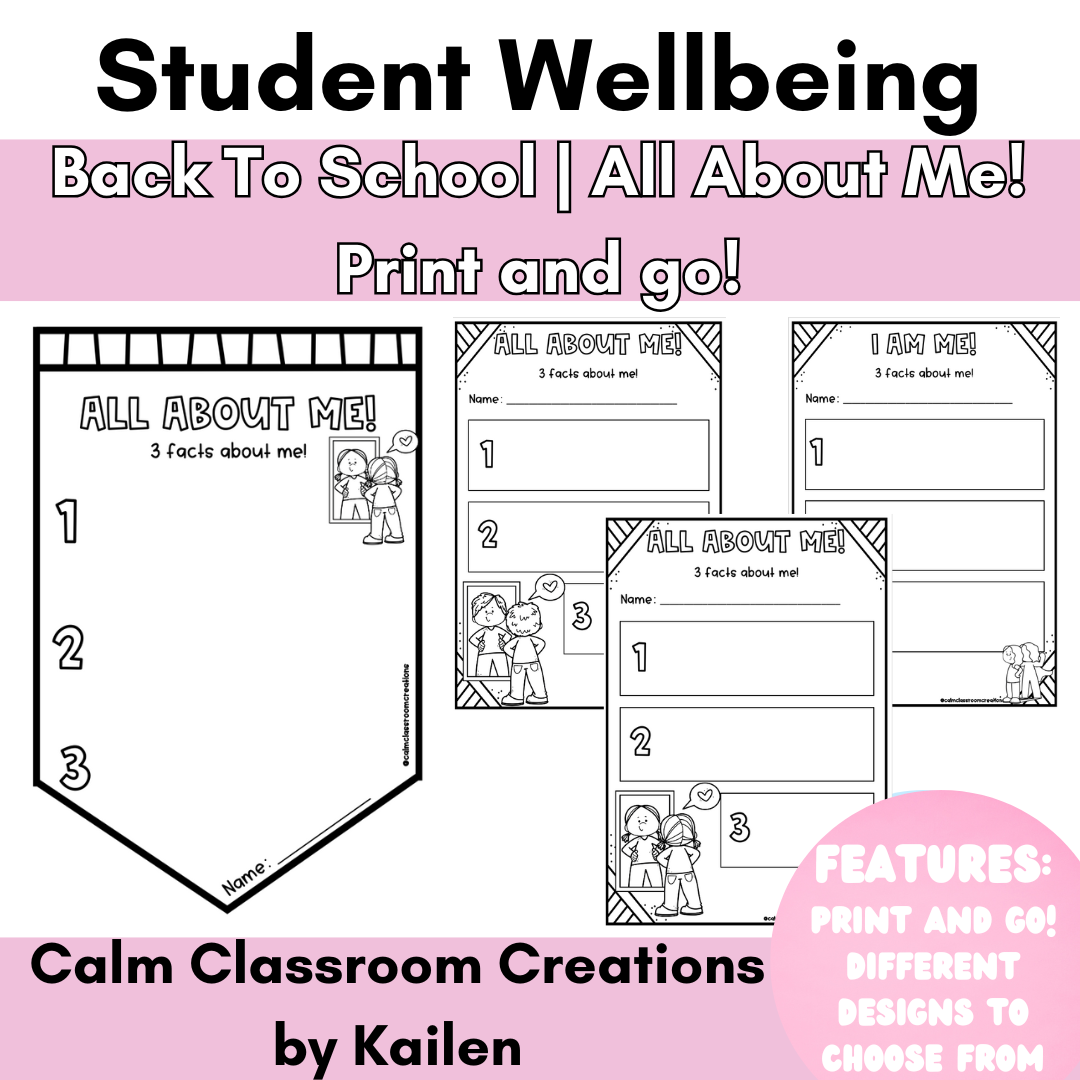 Back To School | All About Me | Print and Go!
