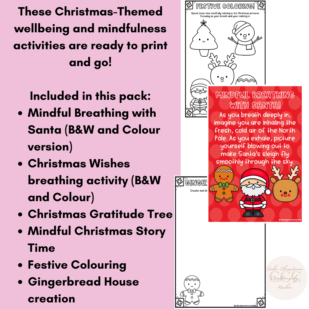 Student Wellbeing | Wellbeing and Mindfulness Activities | Christmas Themed!