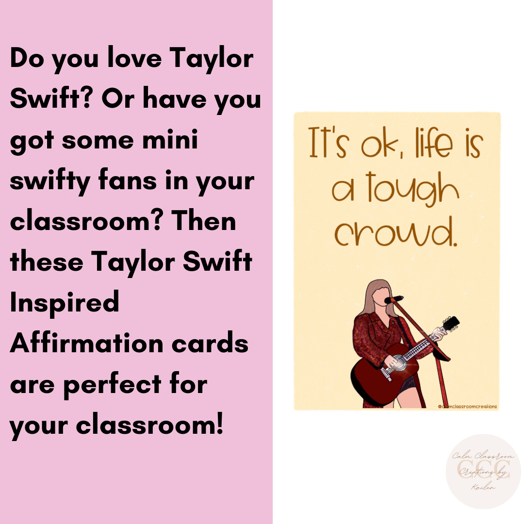 Student Wellbeing | Taylor Swift Themed Affirmation Cards