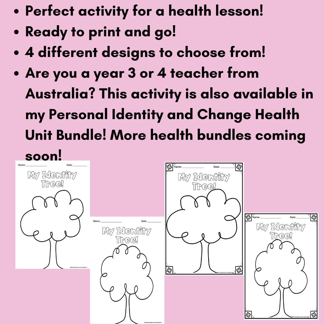 Student Wellbeing | Identity Tree Worksheet