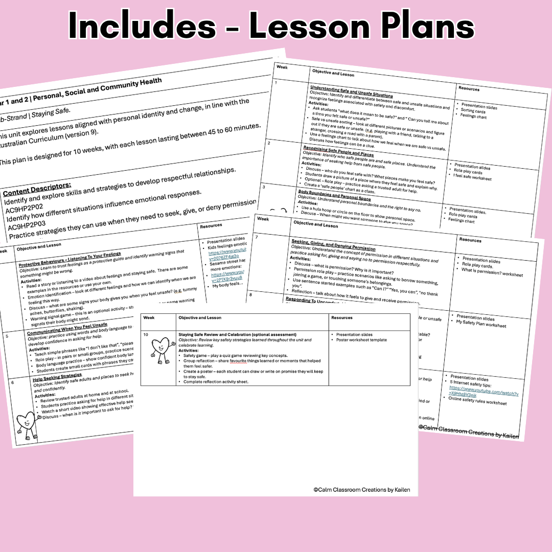 Year 1 & 2 | Health | Staying Safe | Australian Curriculum