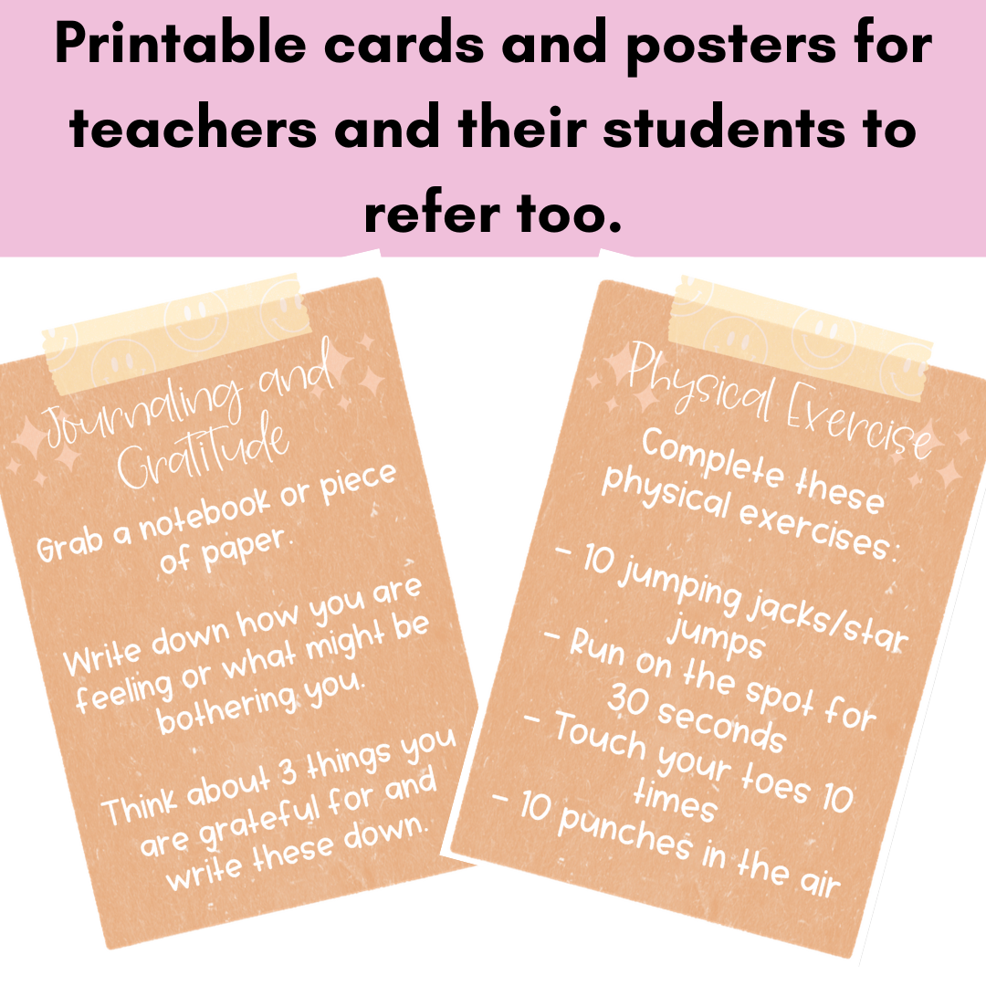 Student Wellbeing | Stress Relief Posters and Activities