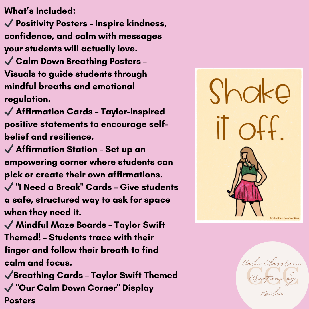Calm Down Corner Bundle | Taylor Swift Themed | BUNDLE AND SAVE!