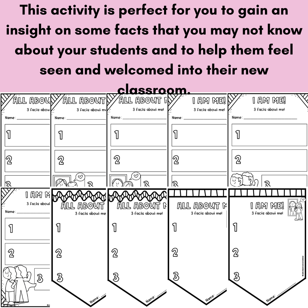 Back To School | All About Me | Print and Go!