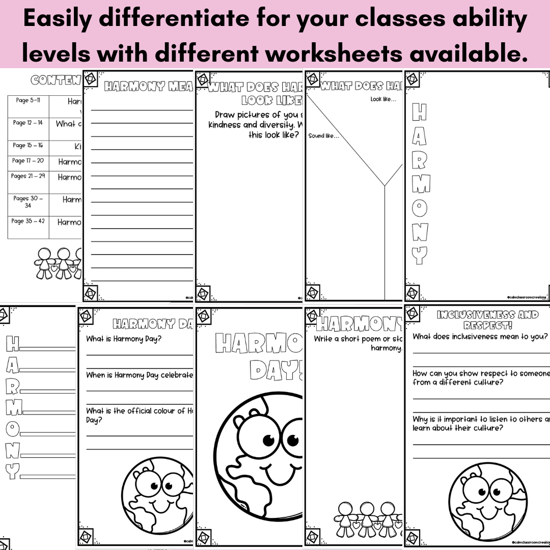 Harmony Day | Harmony Week | Activity Pack | Print and Go!