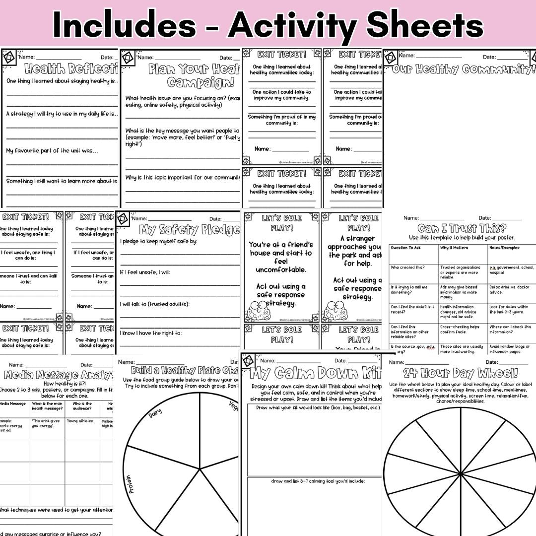 Year 5 & 6 | Healthy and Active Communities | Australian Curriculum Aligned