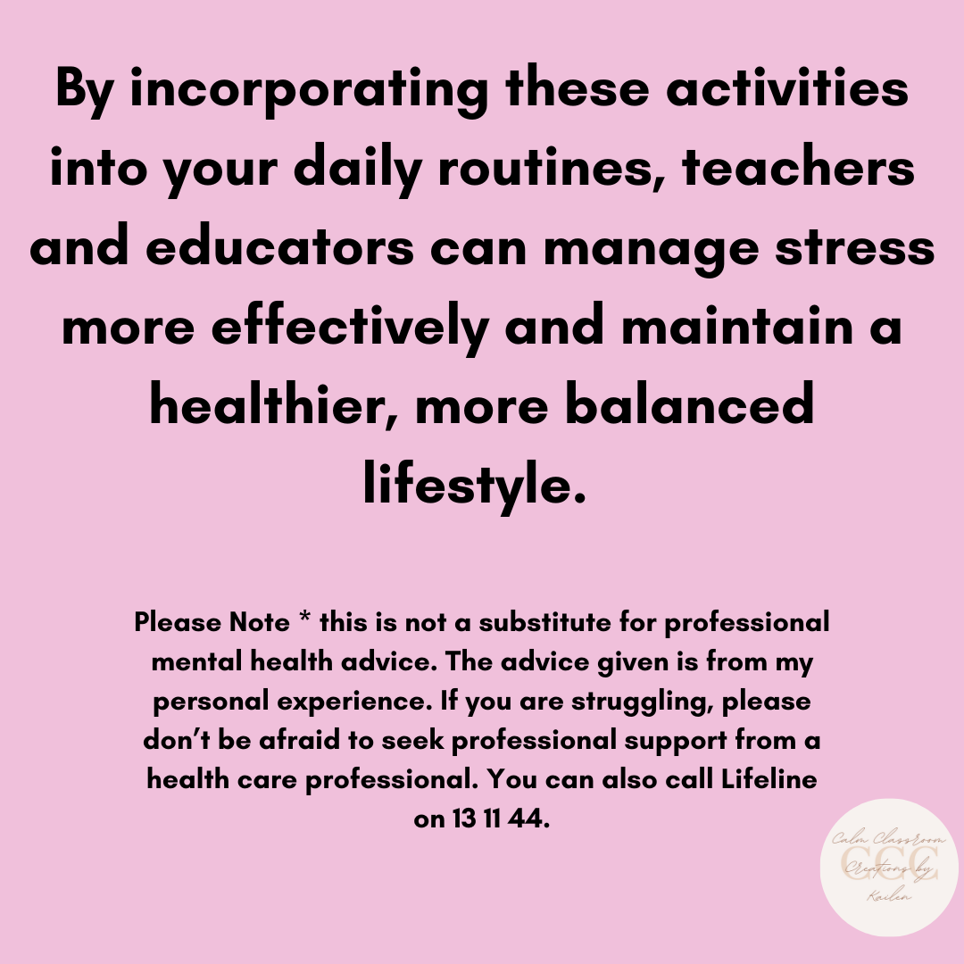 Teacher Wellbeing | Stress Relief Activities for Teachers and Educators