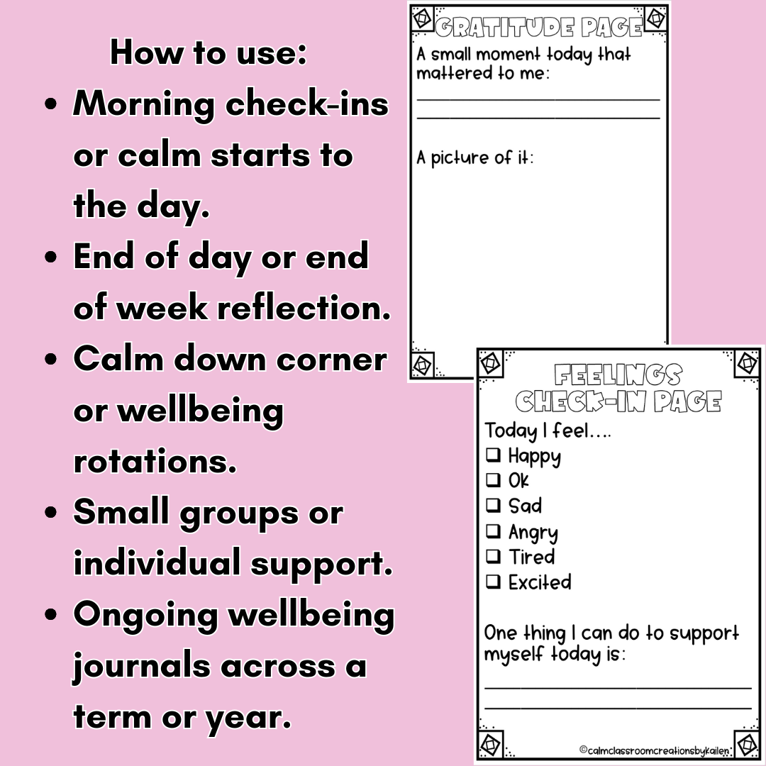 Gratitude & Growth Journal | Upper Primary (Years 3–6)