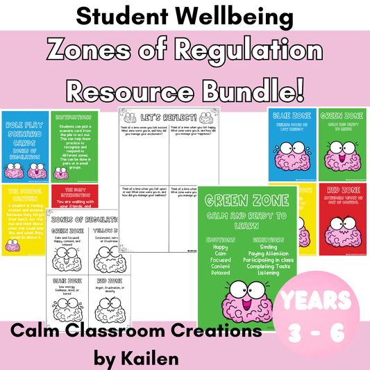 Zones of Regulation Resource Bundle! | Student Wellbeing | Bundle and Save