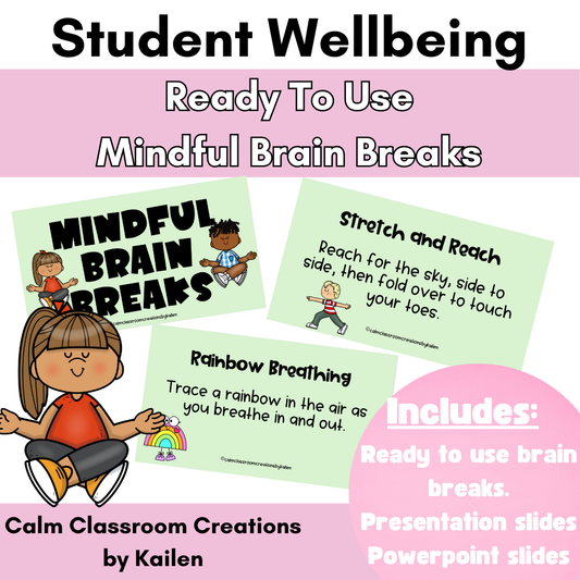 Mindful Brain Break Slides – 40+ Ready-to-Go Activities for the Calm Classroom