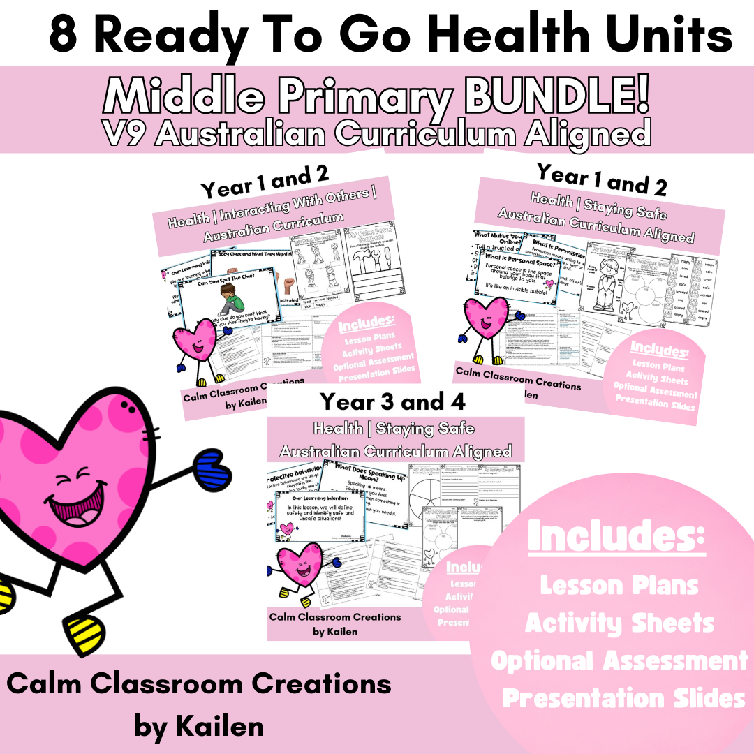 Middle Primary Health Units | BUNDLE AND SAVE | Australian Curriculum