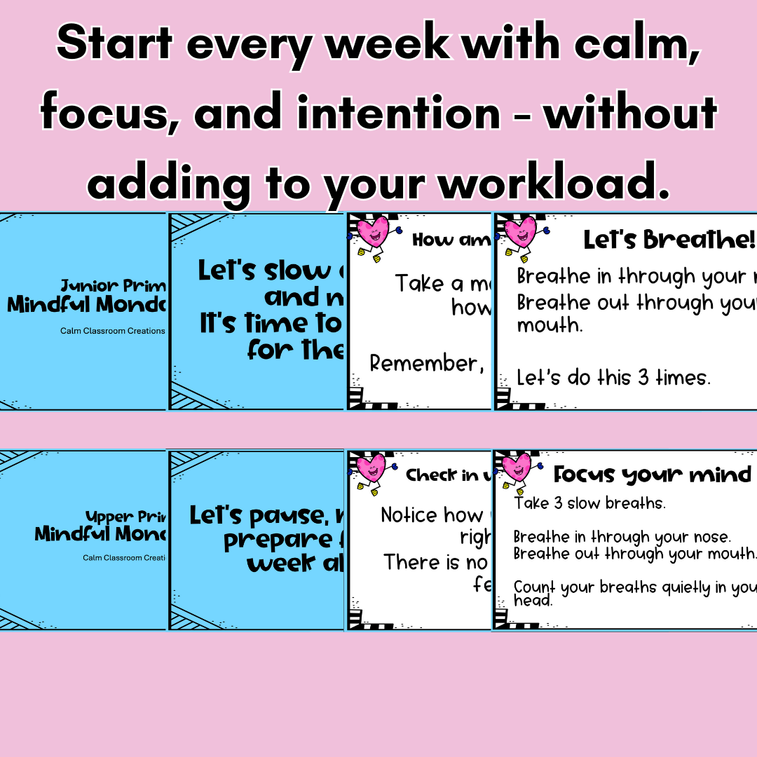 Mindful Monday Routine Slides & Worksheets (F–6) | Student Wellbeing
