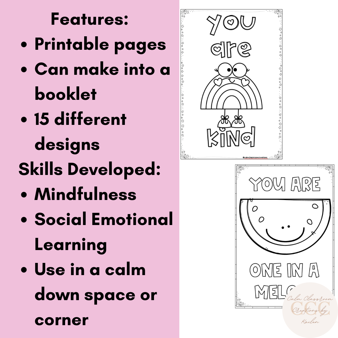 Student Wellbeing | Mindfulness Colouring Sheets