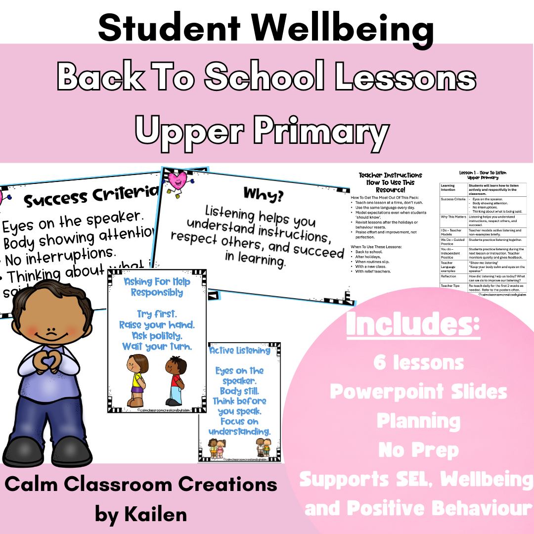 Back To School EDI Expectation Lessons | Upper Primary