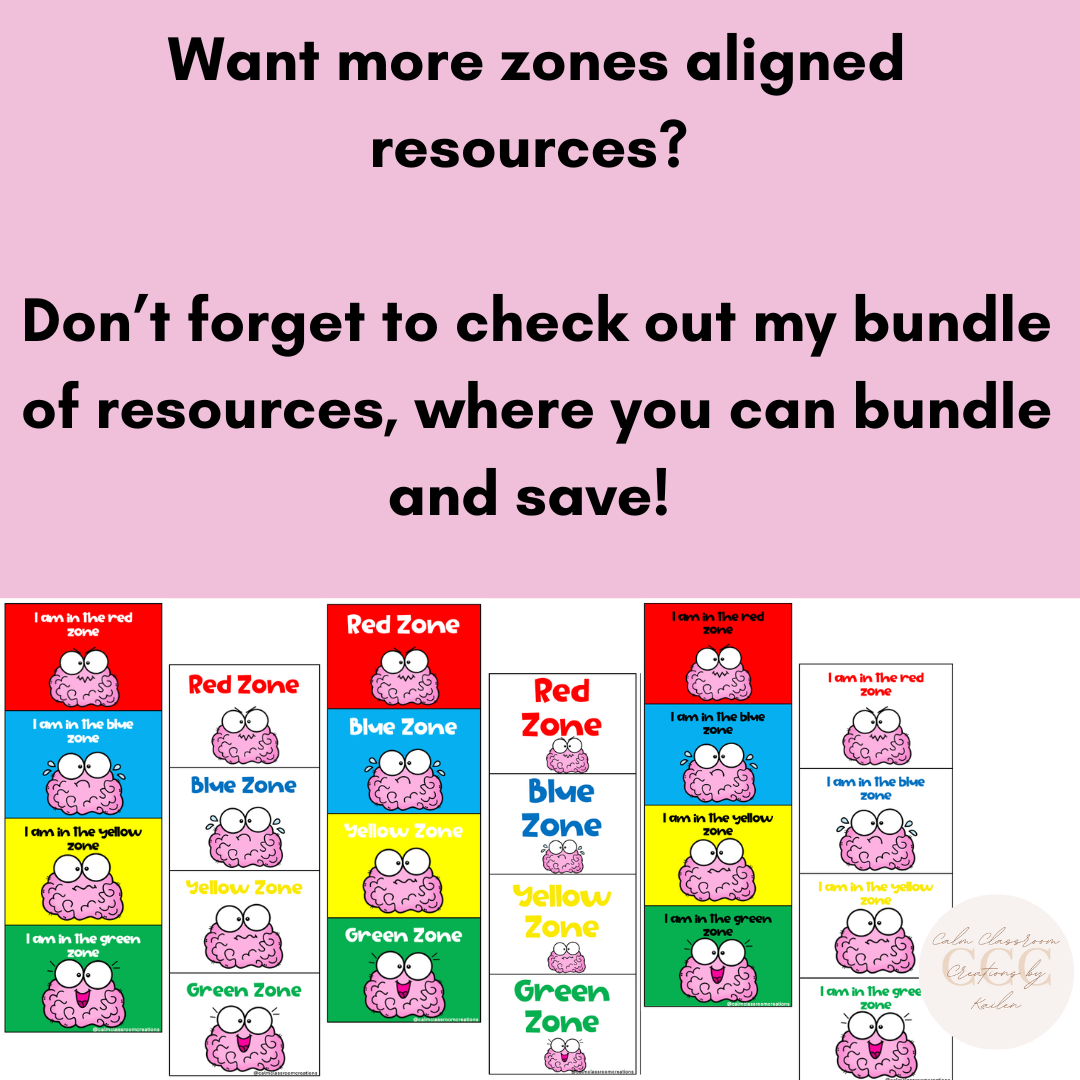 Student Wellbeing | Zones of Regulation | Desk Check In Chart