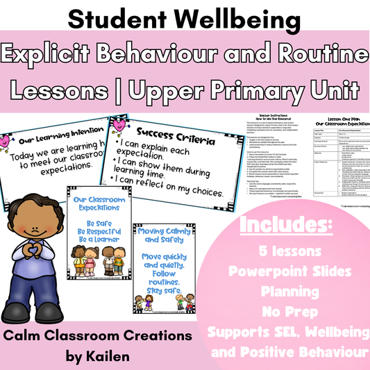 Explicit Behaviour & Routine Lessons – Upper Primary (Years 3–6)