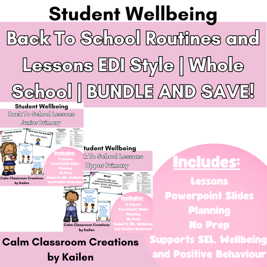 Back-to-School Lessons BUNDLE EDI | Junior & Upper Primary (F–6)